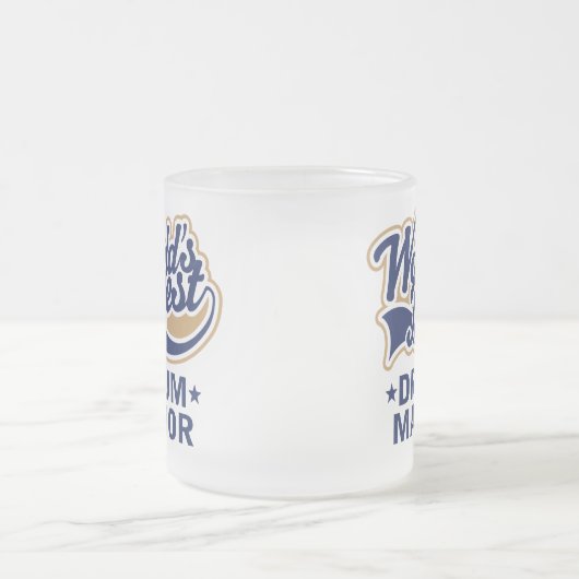 Schulweltbester Tambourmajor Geschenk Mattglastasse (Mittel)