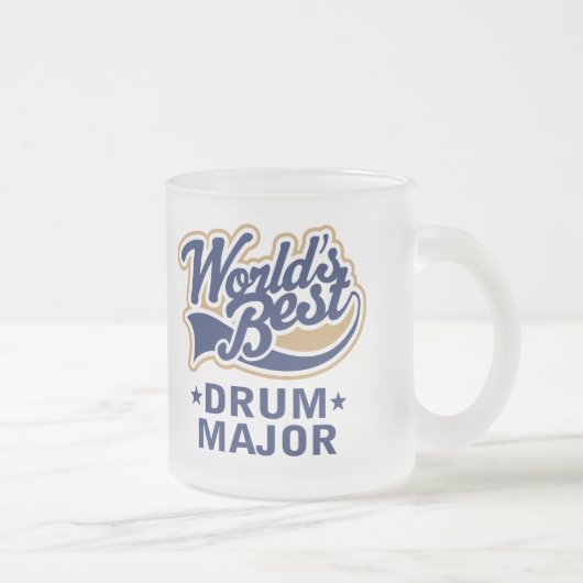 Schulweltbester Tambourmajor Geschenk Mattglastasse (Rechts)