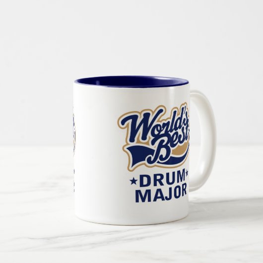 Schulweltbester Tambourmajor Geschenk Zweifarbige Tasse (VorderseiteRechts)
