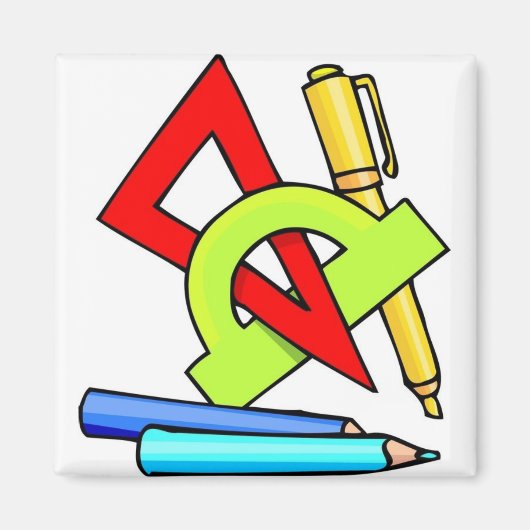 Schulwerkzeuge Magnet (Vorne)
