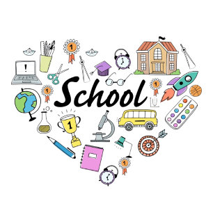 Schulwerkzeuge Notizblock