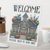 SchulWillkommensunterschrift Sockelschild (In Situ)