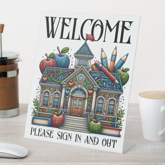 SchulWillkommensunterschrift Sockelschild (In Situ)