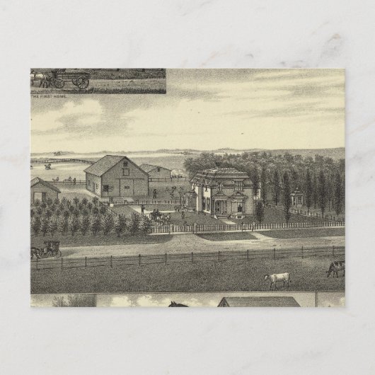 Schulz Residenz, Nebraska Postkarte (Vorderseite)