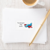 Schulzeichen ( Flugzeug ) Adressaufkleber (Insitu)