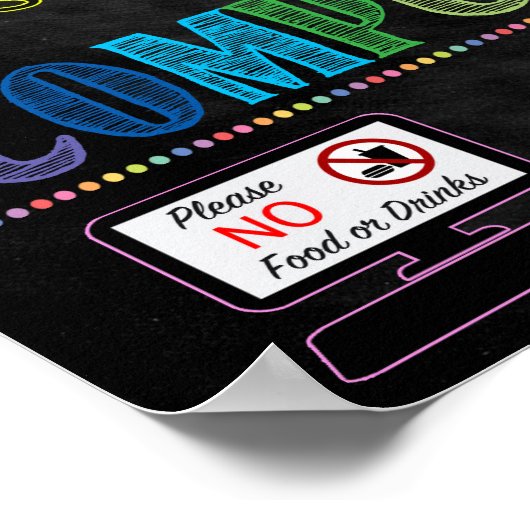 Schulzeichen für Computer-Labrador Poster (Ecke)