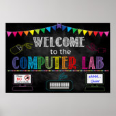 Schulzeichen für Computer-Labrador Poster (Vorne)