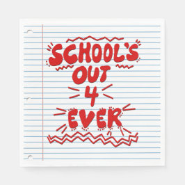 Schulzeit ade! Lose-Blatt-Papier Serviette