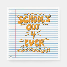 Schulzeit ade! Lose-Blatt-Papier Serviette