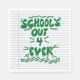 Schulzeit ade! Lose-Blatt-Papier Serviette