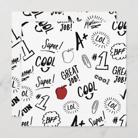 Schulzeit Einladung (Vorne/Hinten)