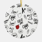 Schulzeit Keramik Ornament (Vorne)