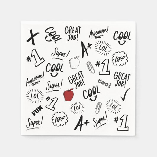 Schulzeit Serviette (Vorderseite)