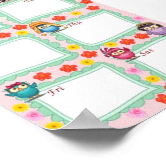 Schulzeitplan Poster (Ecke)