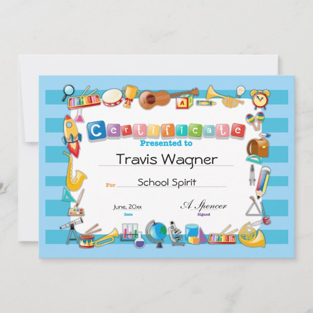 Schulzeugnis (Vorderseite)