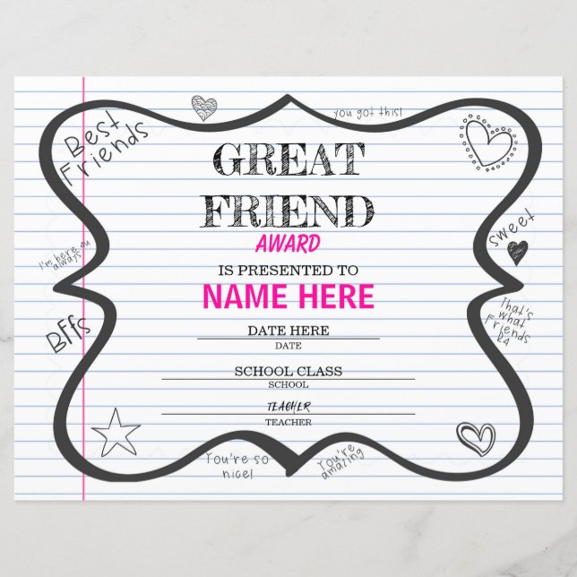 Schulzeugnis (Vorderseite)