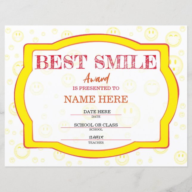 Schulzeugnis (Vorderseite)