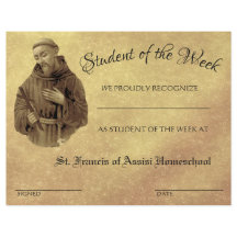 Schulzeugnis für katholische Leistung