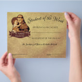 Schulzeugnis für katholische Leistung Flyer (Hand)