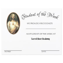 Schulzeugnis für katholische Leistung