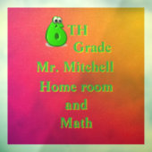Schulzimmer 6" x 6" fensteraufkleber (Blatt 3)