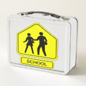 Schulzone Metall Brotdose (Rückseite)