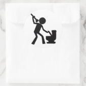 Schulzone Runder Aufkleber (Tasche)