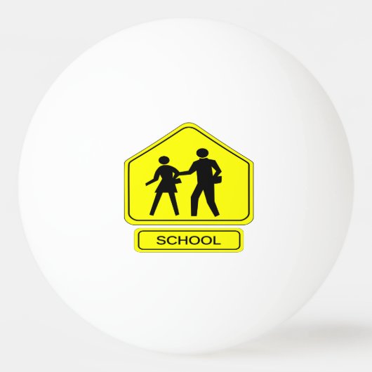 Schulzone Tischtennisball (Vorderseite)