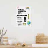 Schulzulassungsflyer, Schulwerbeflyer Poster (Küche)