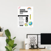 Schulzulassungsflyer, Schulwerbeflyer Poster (Heimbüro)