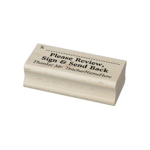 Schulzuweisungsbericht + Lehrername Gummistempel