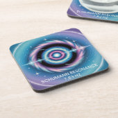 Schumann Resonance 7.83 Hz Plastic Coaster Set Getränkeuntersetzer (Linke Seite)