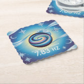 Schumann-Resonanz Himmelblaues gekerbtes Set Untersetzer (angewinkelt)