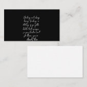 Schummeln ist nicht immer rührend oder flirtend visitenkarte (Vorne/Hinten)