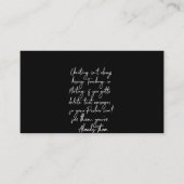 Schummeln ist nicht immer rührend oder flirtend visitenkarte (Vorderseite)