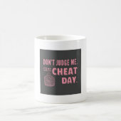 Schummeltag mit Cupcake Pink Kaffeetasse (Mittel)