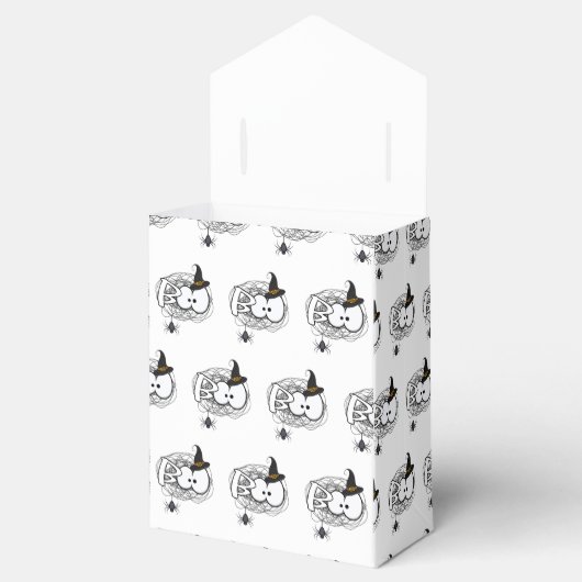 Schuppen Halloween Boo Eyes Gefallen Box Bag - Wei Geschenkschachtel (Geöffnet)