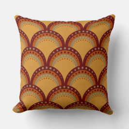 Schuppen mit Dosen, Burgund, Rost, Aprikose, Tan Kissen