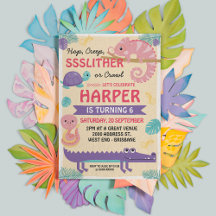 Schuppen und Schwänze Girl's Reptile Geburtstag