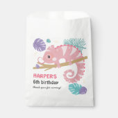 Schuppen und Schwänze Girl's Reptile Geburtstag Geschenktütchen (Vorderseite)