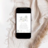 Schuppen & Weiß - Blumenpumpenbeutel Babydusche Einladung