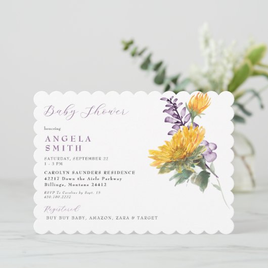 Schuppenblütendusche Einladung (Stehend Vorderseite)