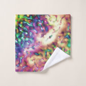 Schuppenfarbene Waagen oder Wassertropfen Badhandtuch Set (Waschlappen)