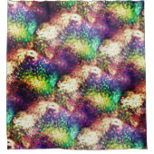 Schuppenfarbene Waagen oder Wassertropfen Duschvorhang (Vorderseite)