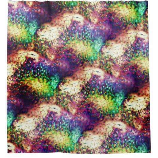 Schuppenfarbene Waagen oder Wassertropfen Duschvorhang (Vorderseite)