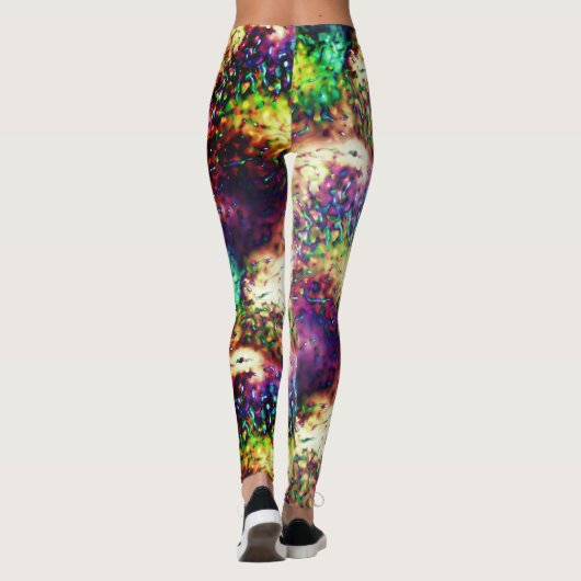 Schuppenfarbene Waagen oder Wassertropfen Leggings (Rückseite)