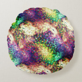 Schuppenfarbene Waagen oder Wassertropfen Rundes Kissen