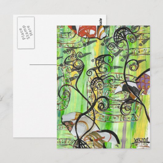 Schuppenfisch 2 postkarte (Vorne/Hinten)