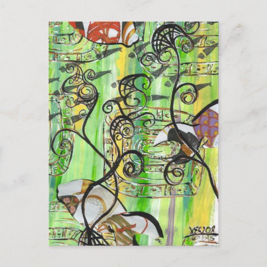 Schuppenfisch 2 postkarte (Vorderseite)