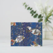 Schuppenfisch Postkarte (Stehend Vorderseite)
